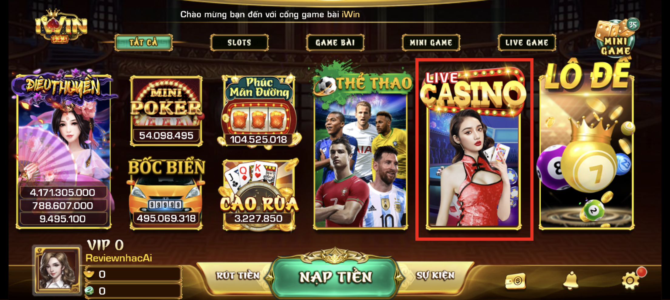 Live Casino IWIN